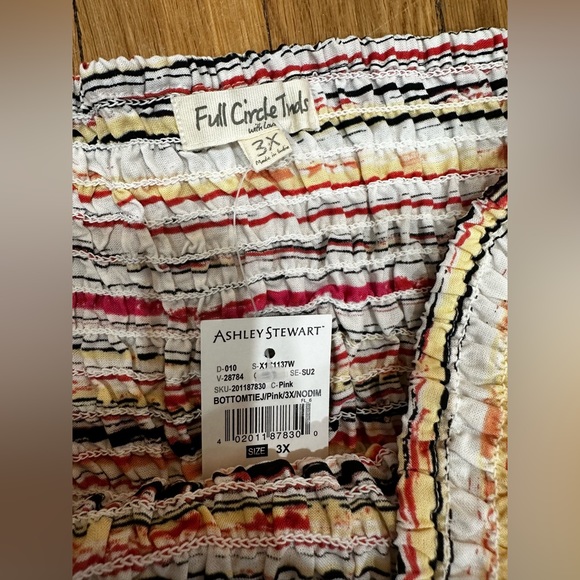 Full Circle Trends Strapless Colorful Cropped Jumpsuit With pockets PLUS Sz 3X - Picture 7 of 8